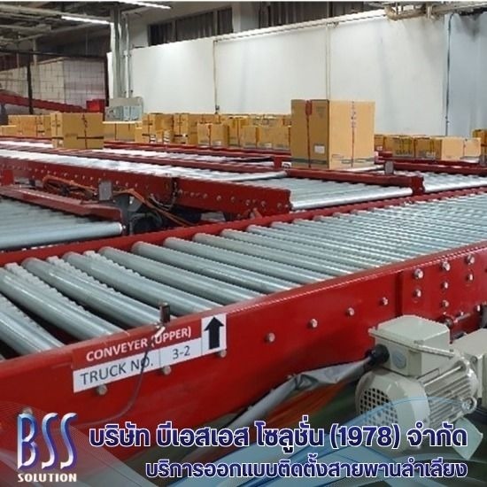 Roller Conveyor ลูกกลิ้ง - ออกแบบติดตั้งสายพานลำเลียง conveyor